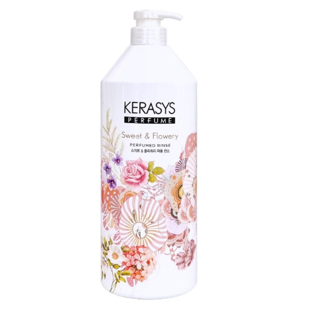 Kerasys Sweet & Flowery 1000 ml Parfümshampoo + Spülung mit großem Fassungsvermögen, 1 l, 1 Einheit