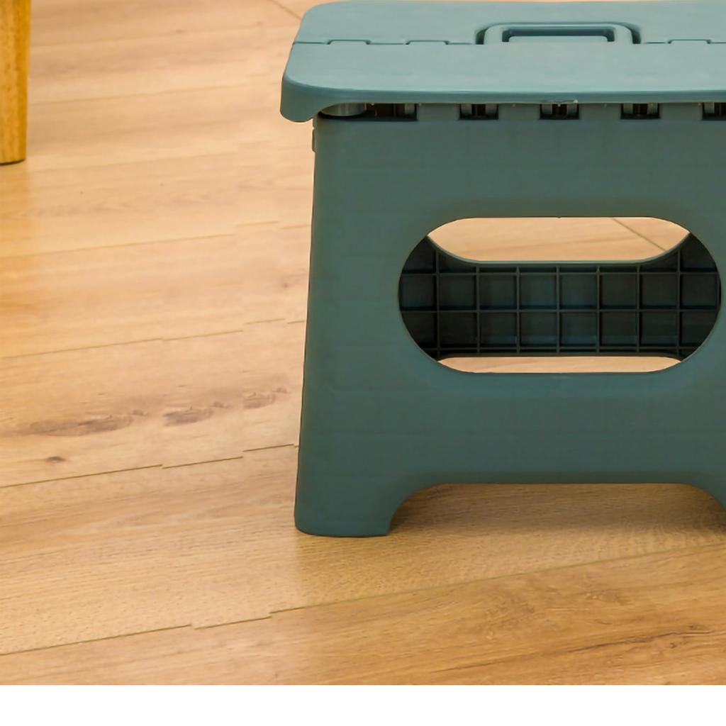 Tritthocker, zusammenklappbar, tragbar, robust, platzsparend, Kunststoff-Fußhocker für Erwachsene und Kinder, Hellgrün