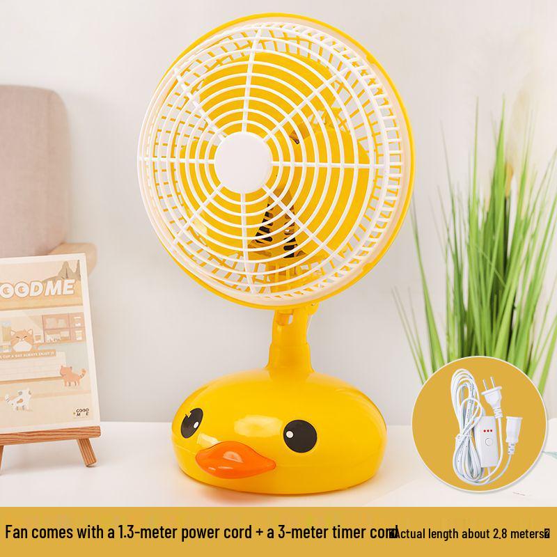 Silent Mini Fan: Cartoon Design for Dorms, Desks, and Offices