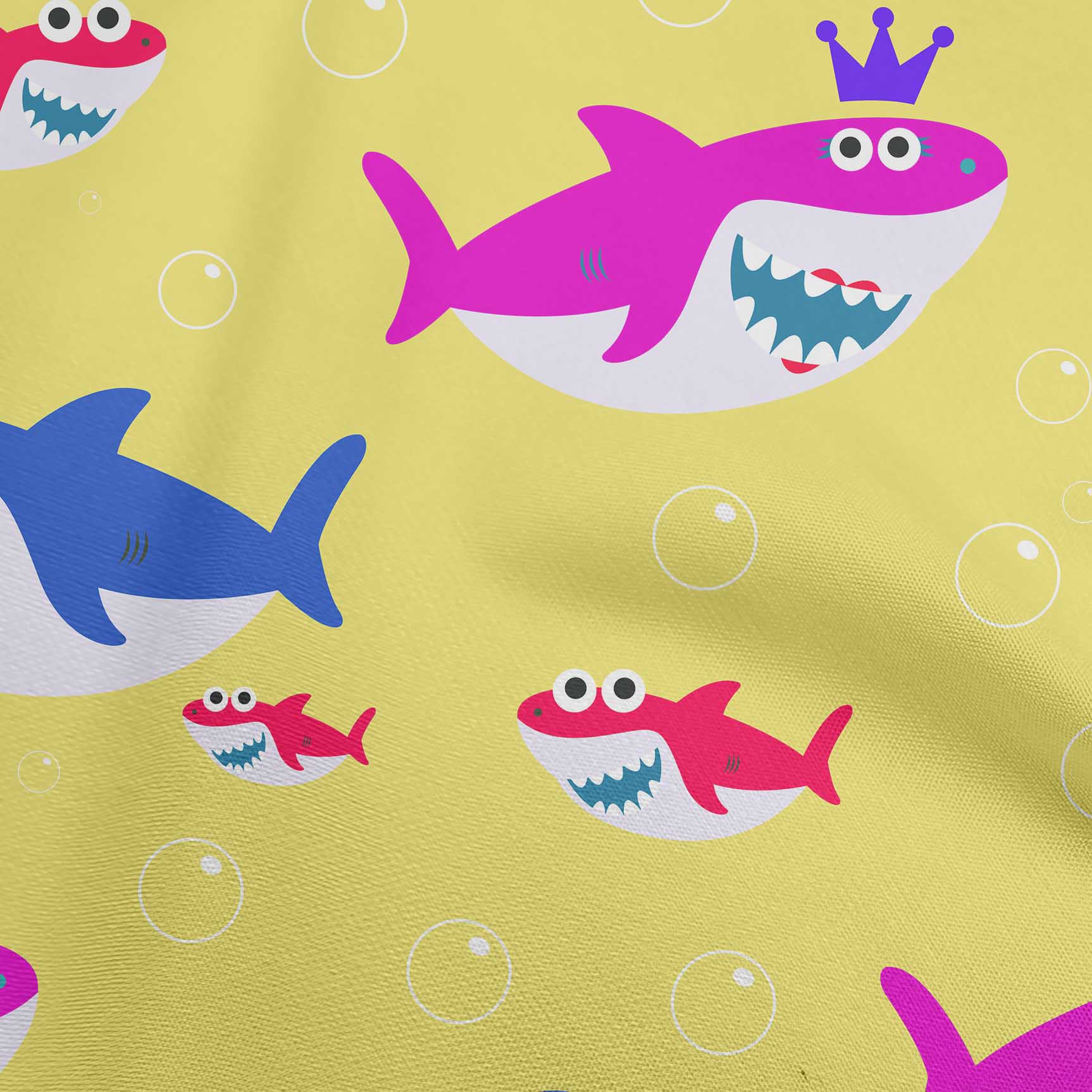 

OneOone Cotton Flex Fuschia Pink Fabric Shark Print Дитяче шиття Ремісничі проекти Принти на тканині за ярдами 40 дюймів 42 Inch Wide - Viscose Chiffon жовтий