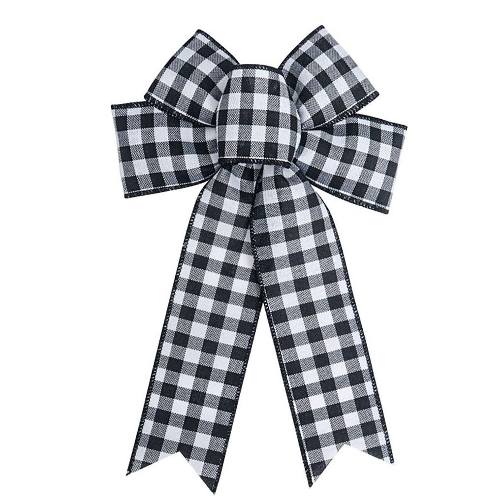 1pc Christmas Tree Ribbon Bow Pendant Christmas Decoration