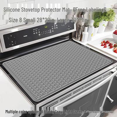 Tapis de cuisinière en silicone - Résistant à la chaleur, étanche à la poussière, couverture polyvalente pour plan de travail de cuisine et table à manger