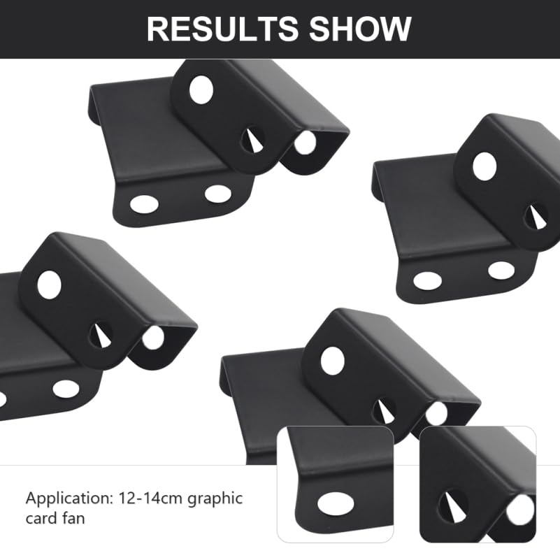 HOMSFOU Cooling Fan Mounting Buckles for PC Graphics Card Fan Improved Cooling Computer Accessories 4-Pack 12-14cm Fans, Brackets, Efficiency,