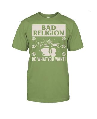 Bad Religion pasaulinio turo 2025 m. marškinėliai – 1 versija Unisex punk marškinėliai