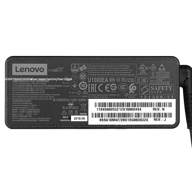 Lenovo 65W Laptop Power Adapter (Square Port)