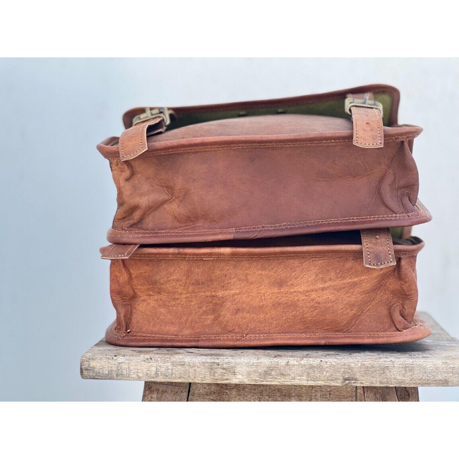 Sacoches De Selle En Cuir Pour Moto - Grand Modèle Avec Poches Latérales - Marron Artisanale