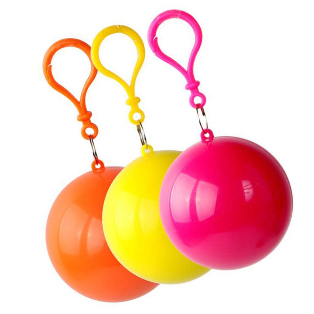 Porte-clés Imperméable Jetable Portable Extérieur Adulte Voyage Manteau Suspendu Boule Compressée Poche Boule Équipement de Camping