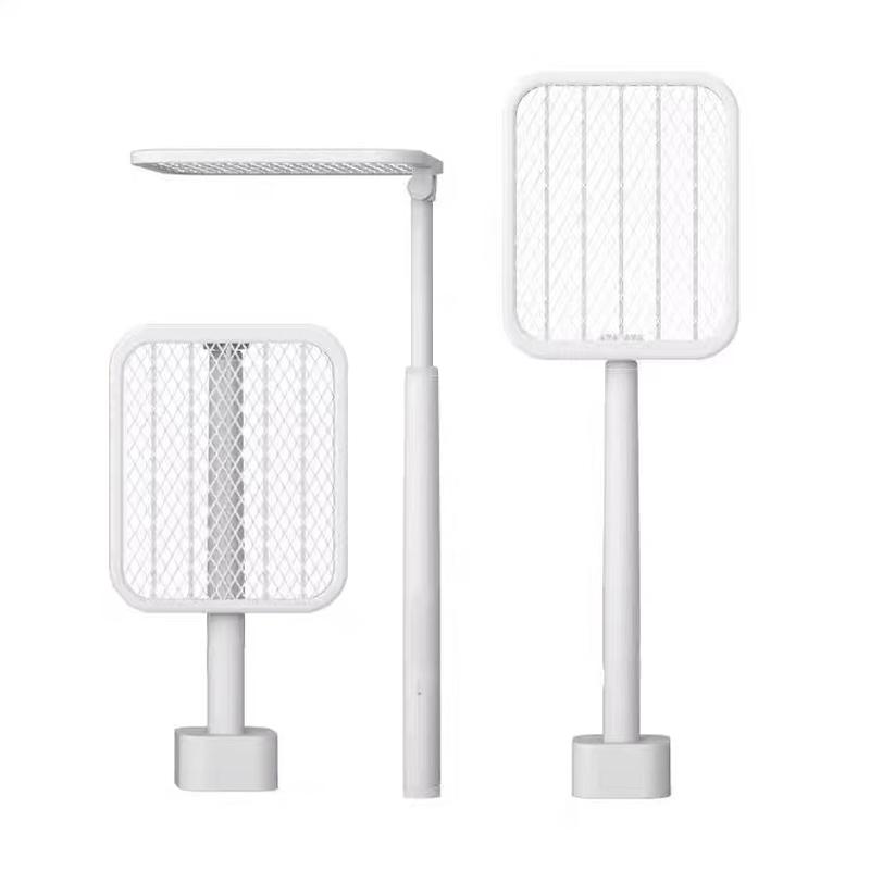

Folding Electric Mosquito Swatter Can Repel Mosquitoes and Fly Swatter Lithium Retractable Battery USB Charging Base Can Stand белый
