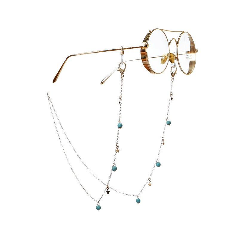 Fashion Turquoise Accessories, Non-slip Multi-purpose Chain, Mask Chain, Personalized Star Pendant, Glasses Chain.