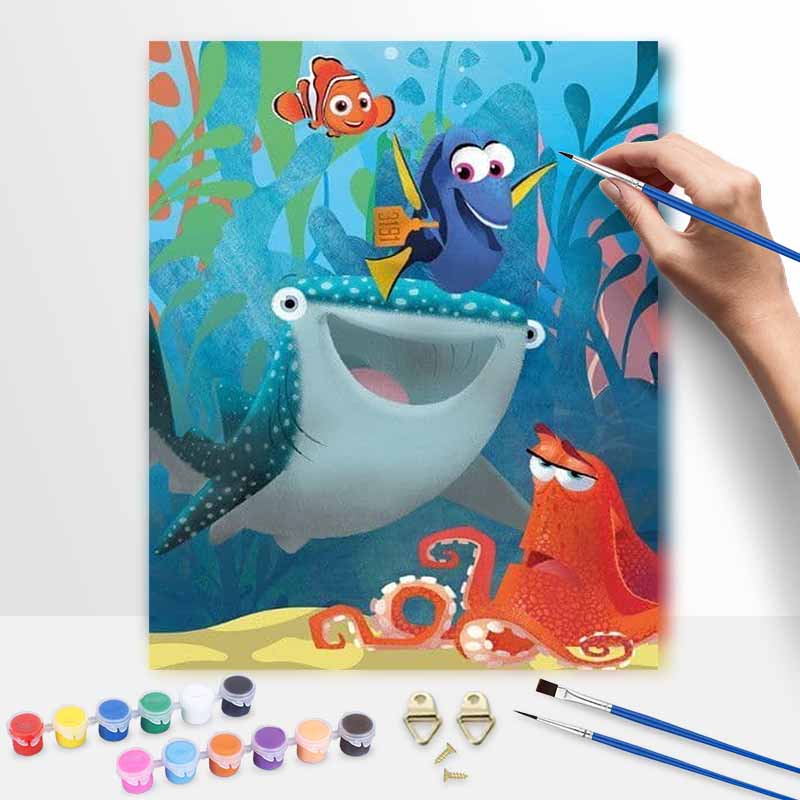 Disney Finding Nemo digital oil painting art kit DIY handmade home decoration gift 20x30cm