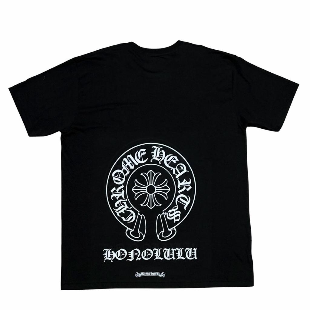 CHROME HEARTS Back Horseshoe Honolulu RN#97729 T-Shirt Black Men's Size XXL