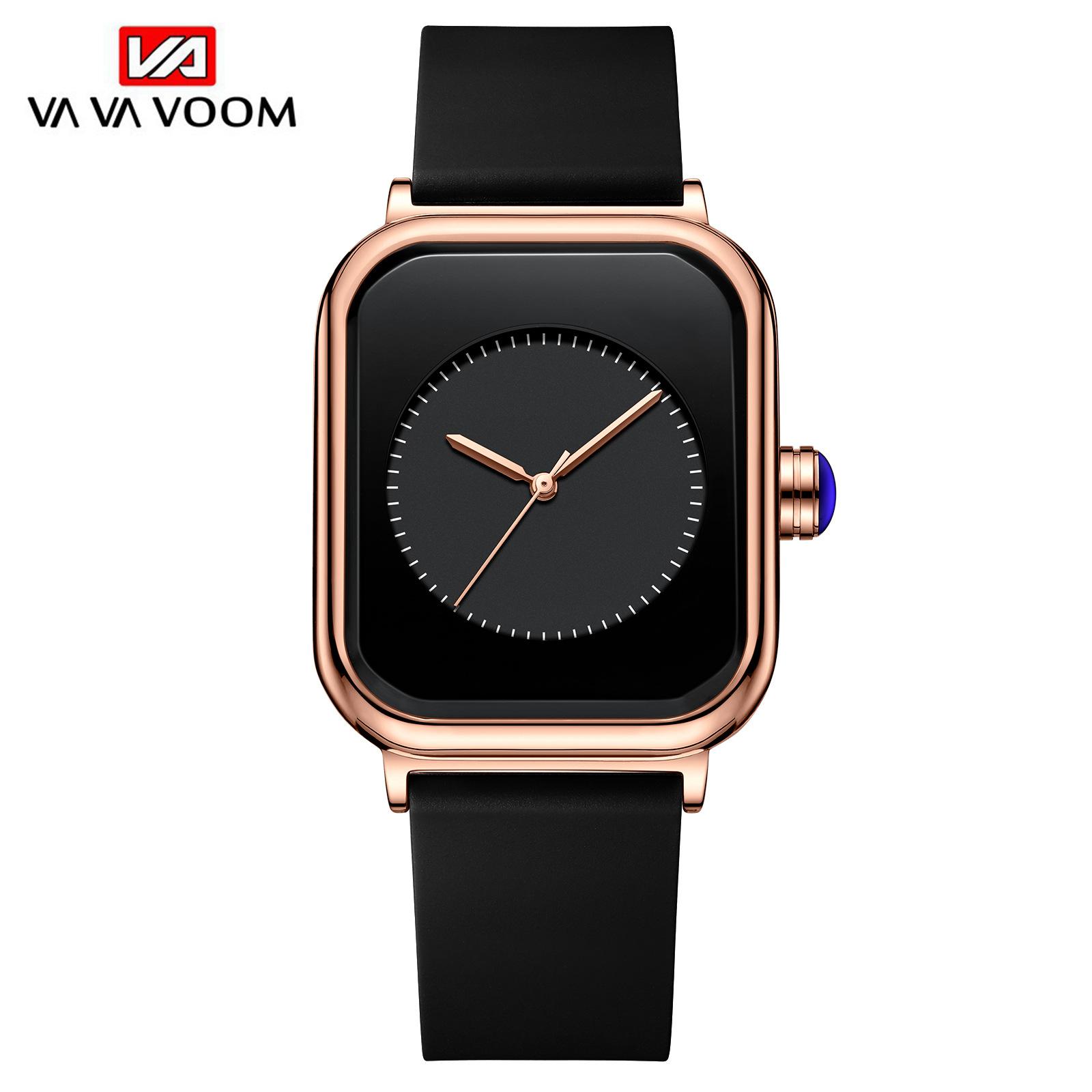

VA VA VOOM Ladies Waterproof Silicone Strap Watch Square Women s Watch Student Trend Imitation Apple Smart Large Dial Quartz Watch