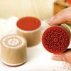 1pcs DIY Korean Stationery Round Wooden Retro Pattern Lace Seal Valentine's Day Blessing Series Journal Stamp Wooden