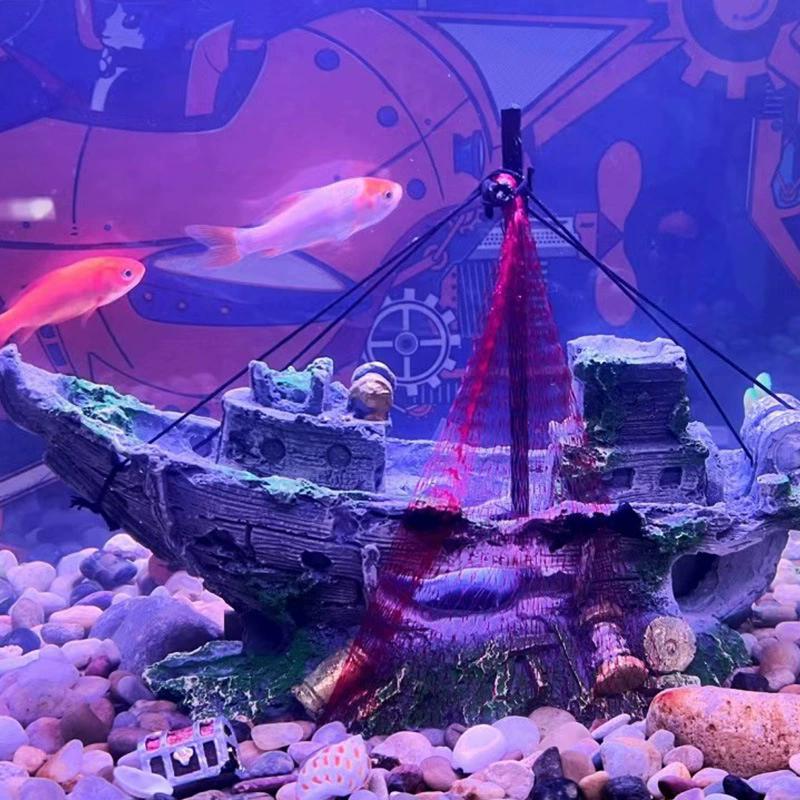 Aquarium Ornaments Decorations Resin Landscape Wreck Ship Decor Resin Boat Ornament Aquarium Accessories Decoration Gifts