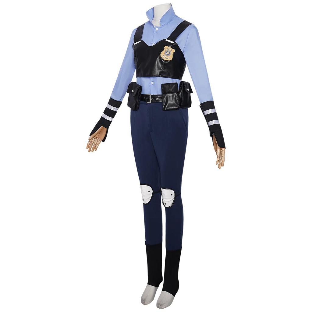 Zootopia Judy Hopps Police Uniform | Kids Adults Cute Cosplay Costume, Halloween Carnival Themed Party Outfit