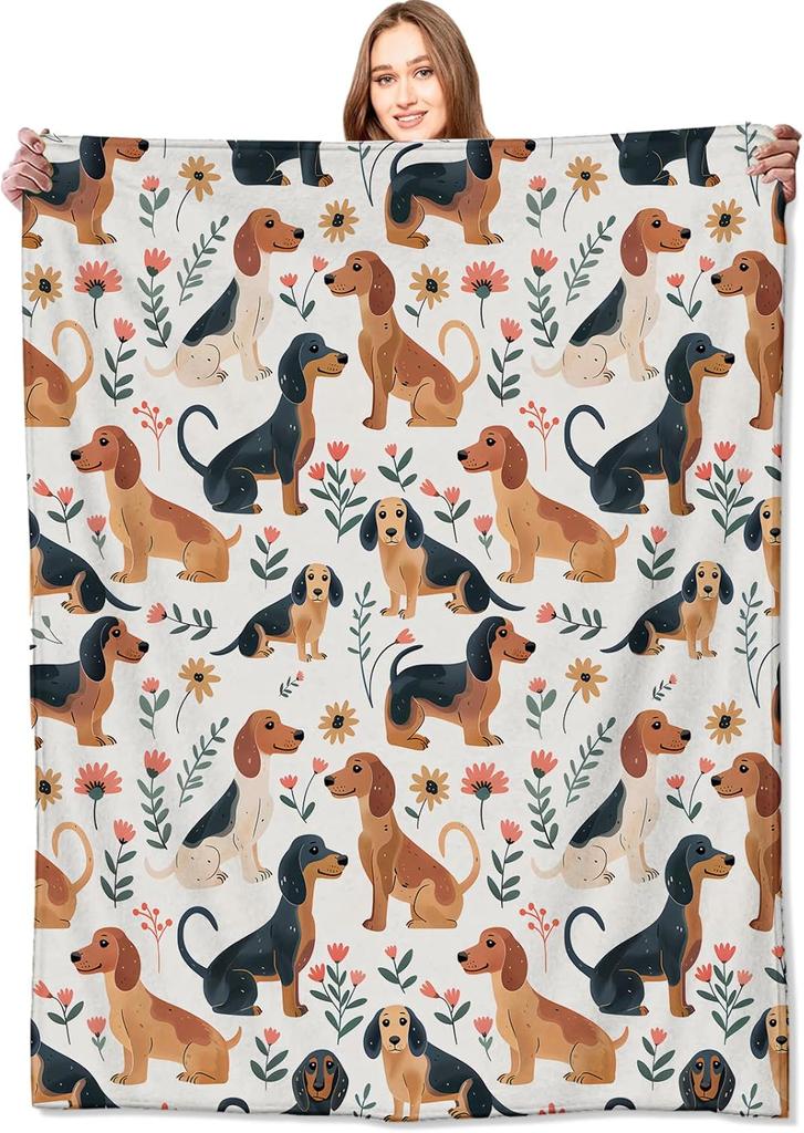 GUOYU Blanket Cartoon Panda Blanket Cute Animal and Floral Flower Throw BlanketsBirthday Gifts for KidsAnimal LoversLightweight Soft Fleece