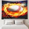 Fußball, der durch Wandteppich für Schlafzimmer, Wohnzimmer, Spielzimmer, Dekorations-Kunstzimmer Wandbehang platzt, Feiertags- und Geburtstagsgeschenke
