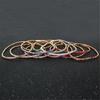 9Pcs Stackable Elastic Crystal Bead Bracelet Rhinestones Handchain Fashionable Stretch Wristchains Jewelry for Women