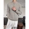 Men S Vintage Long Sleeve Polo Shirt Casual Base Layer