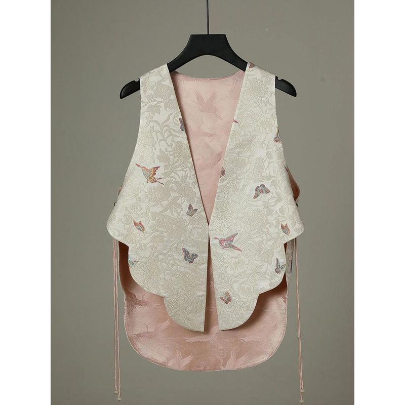 

Брендовый Дисконтный Прилавок Внешняя Торговля Женская Одежда Западный Стиль Уникальный Шик Новый Китайский Стиль Национальный Стиль Красивый Стильный Принт Жилет Creamy-white Print S [80-100]]