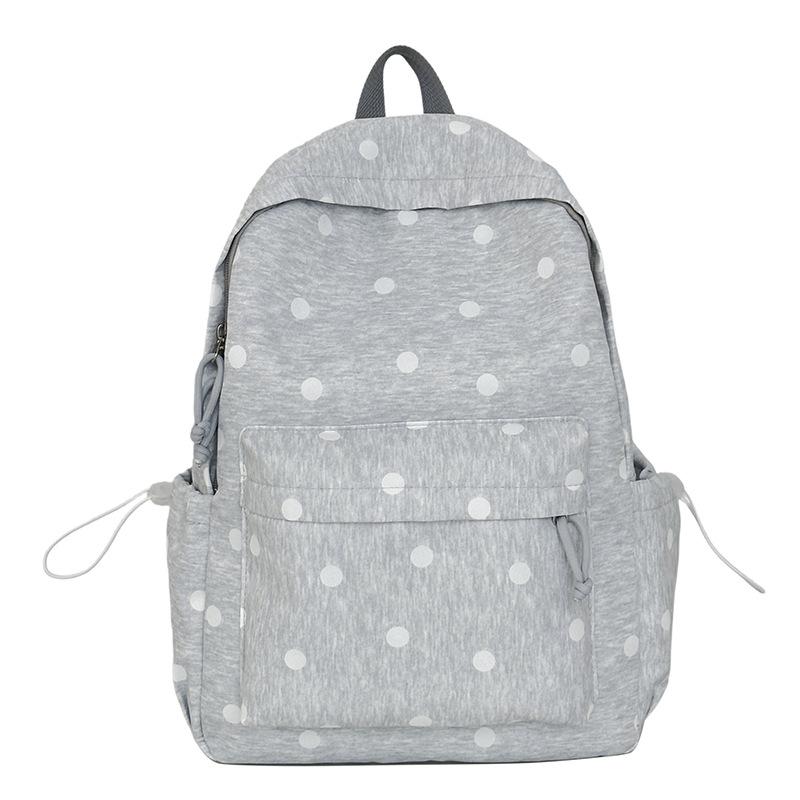 Schoolbag Cherry Blossom Pink Polka Dot School Bag Girls Junior High School Ins Niche High Value High School Student Backpack Large Capacity Fashion