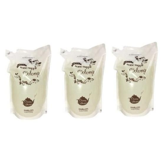 of Sunny Place Nano Supplement Hair Cleansing Shampoo Oolong 800ml [Set 3] (Refill)