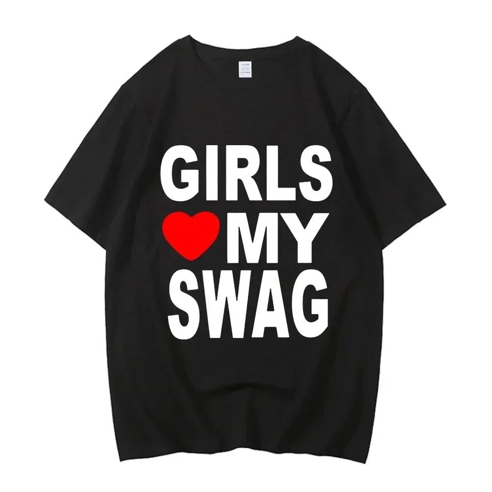 Neck Sleeve Summer Women's Clothing I Love My Boyfriend I Love My Girlfriend Print T-Shirt Women Casual Crew Aesthetic Clothes