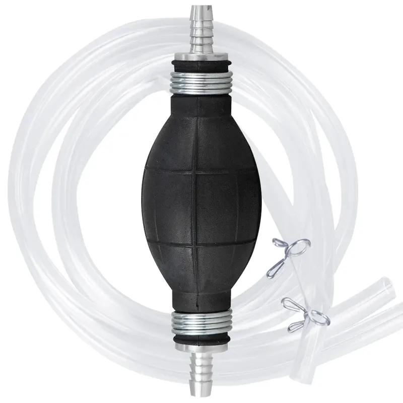 Siphon Hand Pump Portable Manual 8mm Car Fuel Transfer Pump for Gas Petrol Diesel Oil Liquid with Hoses