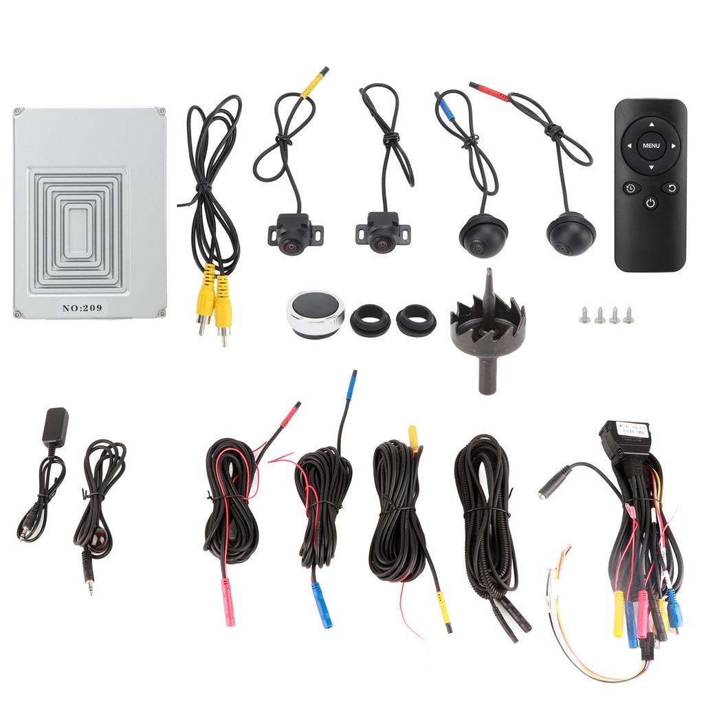 360 Degree Surrounding Camera System Waterproof Night Vision 170 Degrees  Wide Angle Universal