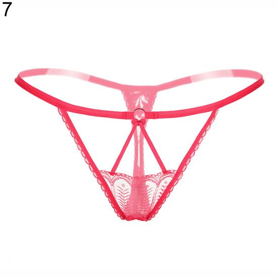 Sexy dentelle sangle G-String évider élastique string sous-vêtements femmes caleçons
