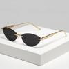 New Fashionable Metal Rivet Leg Sunglasses for Women and Men UV400 Ultraviolet-proof Outdoor Street Photography Glasses