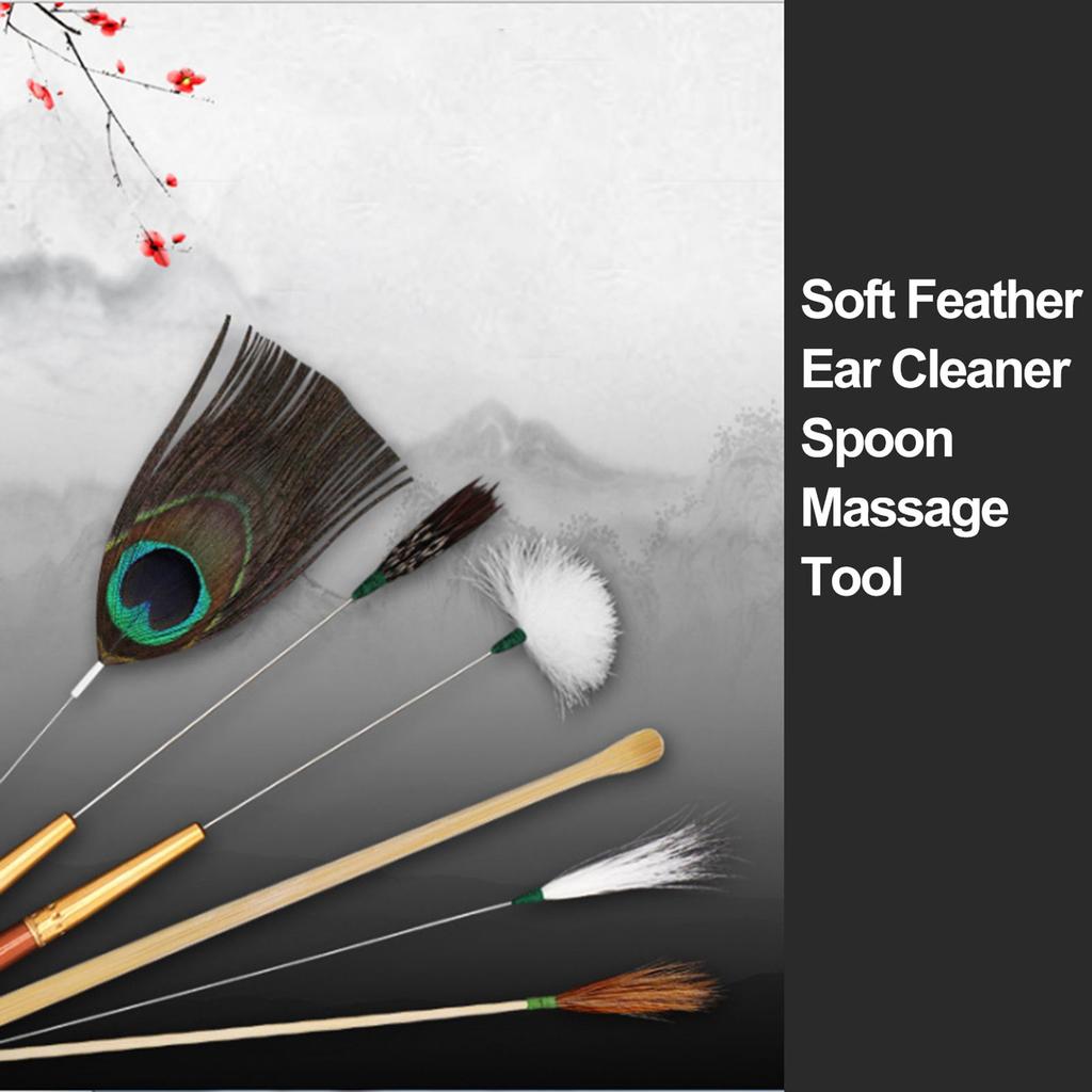10pcs Ear Picking Tool Set Goose Feather Stick EarPicking Massage Ear Canal Cleaning EarPicking Tool Ear Picking Spoon EarCare