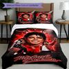 3pcs Duvet Cover Set (1*Duvet Cover + 2*Pillowcase, Without Core), Michael Jackson Print Bedding Set, Bedroom Decor, All‑Season, Birthday Gift