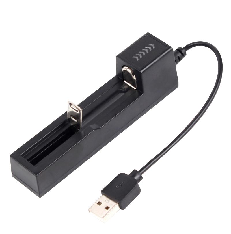 18650 Battery Charger 1 Slot Rechargeable Batteries USB Universal Smart Quick Charging for 14500 16650 14650 18500 Accessories