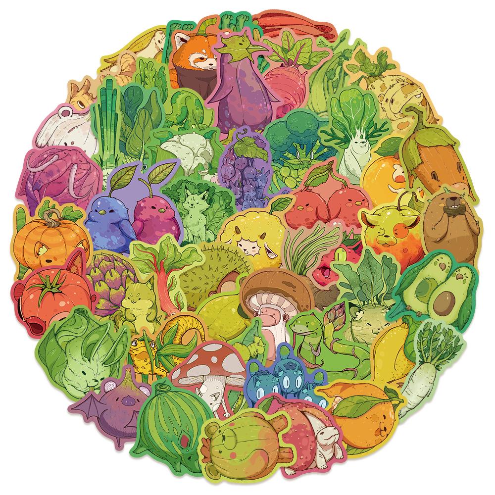 50 Cute Cartoon Fruit Stickers for Phones, Computers, Journals, and DIY Decor