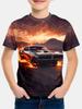Boy T Shirt Racing Cars Print Boys T Shirts Kids Clothes Fashion Children Top Short Sleeve Child T-Shirt Casual Baby Boy Clothes