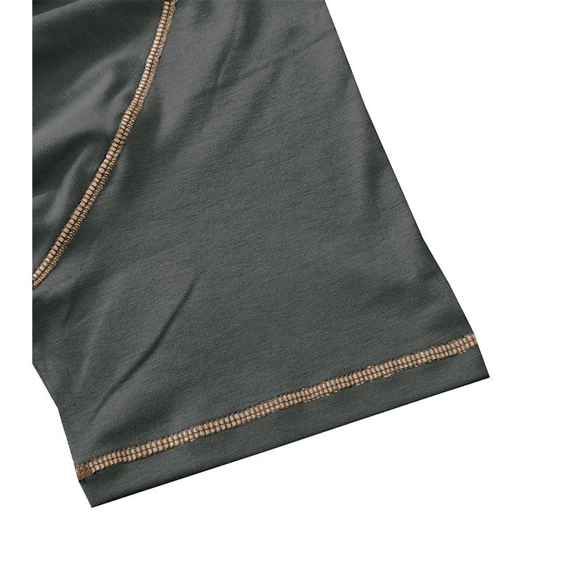 Letnia nowa męska koszulka Henley z krótkim rękawem t-shirt męski męska blokowana kolorystycznie koszulka body męska