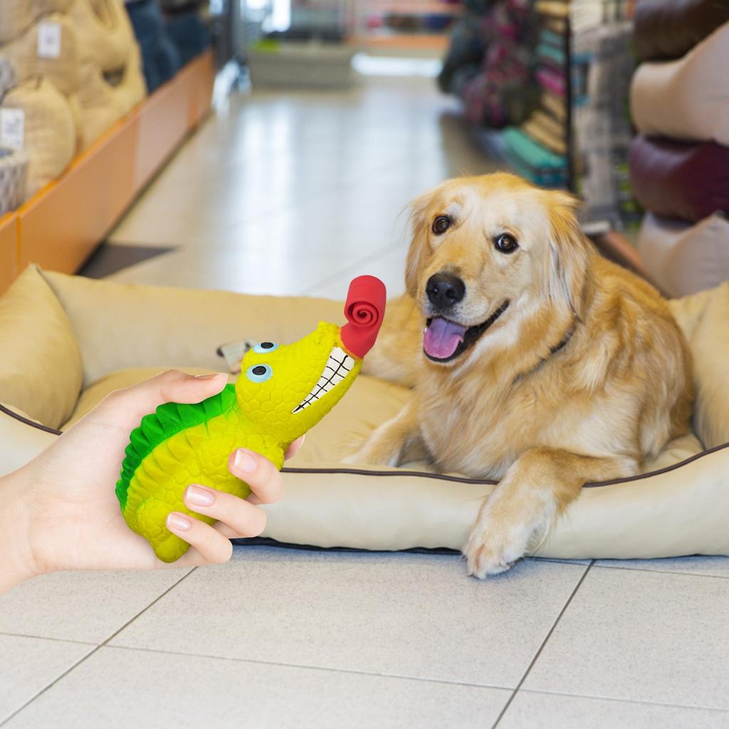 Dog Toy Latex Cartoon Animal Shape Sound Bite-Resistant Easy-To-Clean Pet Toy