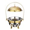ZISIZ 4.5L Diamond Gold Round Electric Food Warmer