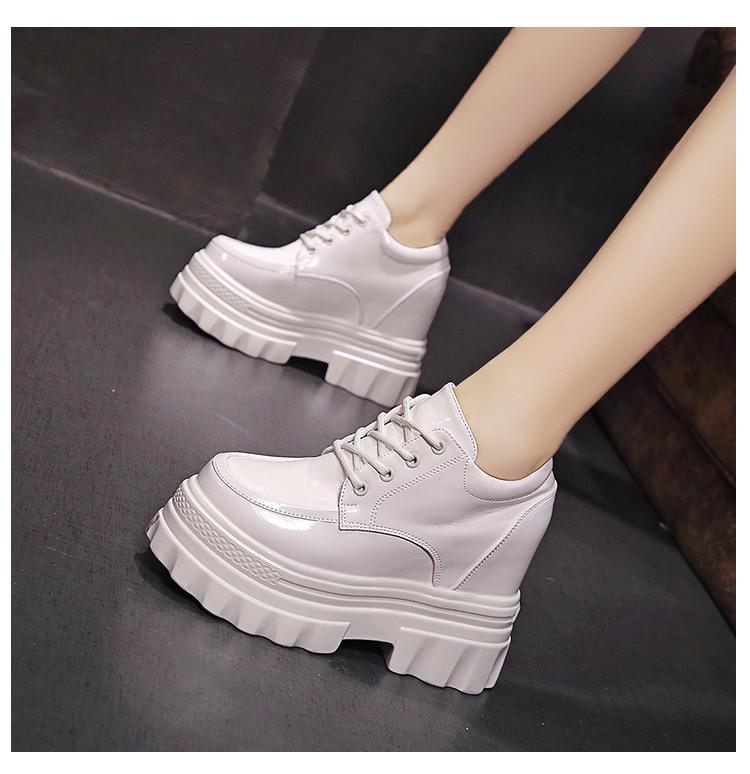 

Модная обувь на танкетке в стиле Харадзюку для женщин, спортивные кроссовки для женщин, увеличивающие рост на 11 см, массивные кроссовки в стиле «папа», женские дышащие кожаные повседневные туфли на платформе 36 бежевый