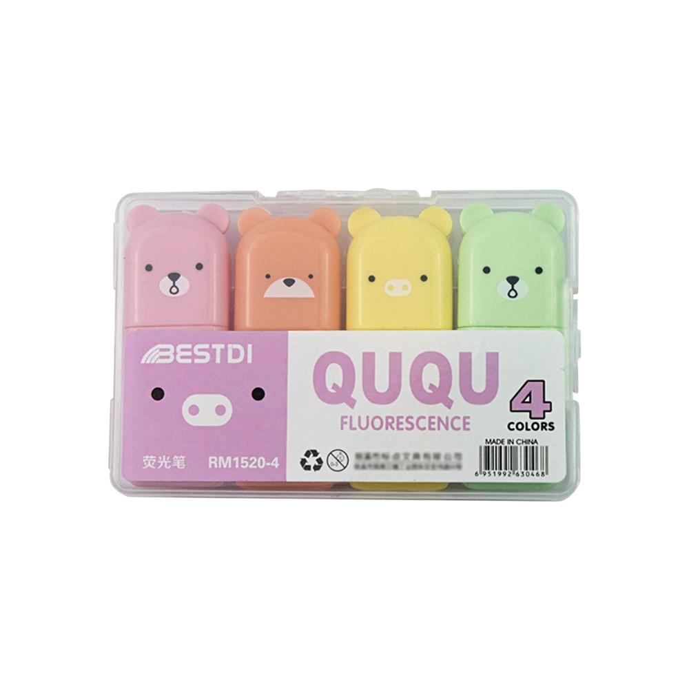 

4/5/6 шт. Кавайные ручки-хайлайтеры в виде медвежат, милые канцелярские маркеры, скошенный кончик, конфетные цвета, флуоресцентные пастельные ручки, школьные принадлежности