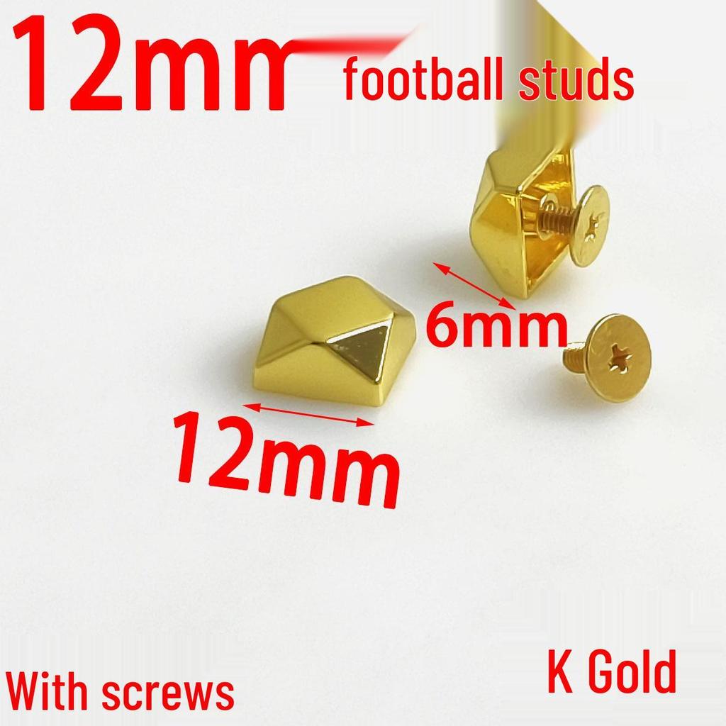Borchie Decorative Metalliche per Borsa da Calcio 12MM - Piedini a Vite Decorativi in Scatola