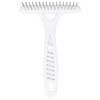 White Pet Dematting Rake Two Row Teeth Undercoat Rake Pet Detangling Comb Home Pet Grooming