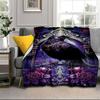Eerie Raven Skull Artwork Blanket Flannel Blanket Throw Blanket Sofa Cover Blanket Soft Premium Blanket Picnic Blanket Tv Blanket Gifts