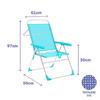 Folding Chair - Marbueno - Aquamarine - Aluminium - 5 Positions - Foldable