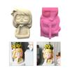 Girl Gypsum Silicone Mold Diy Succulents Concrete Flower Pot Vase Plaster Cement Mold Clay Mold Candle Holder Mold