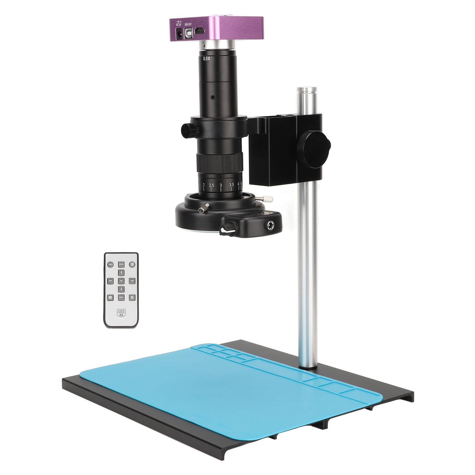 

51MP Microscope Camera 180X C Mount Lens 1080P Video Industrial Digital Microscope Camera Kit with LED Light 100‑240V