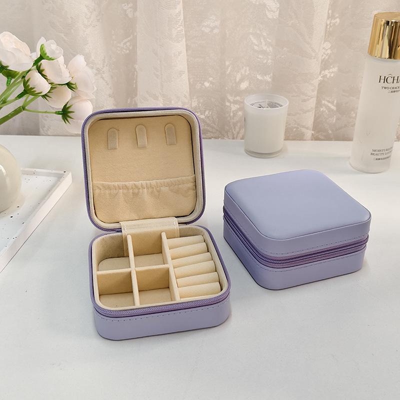 Simple ins jewelry storage box travel creative mini portable stud earrings necklace box ring jewelry packaging box