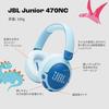 JBL Junior 470NC Kids Over-Ear Headphones Noise Cancelling Bluetooth Wired Connectivity Volume Control Microphone 50 Hours Playback App Support