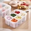 Kitchen Scallion Storage Box 6 in 1scallion Ginger Garlic Fresh-keeping Box Refrigerator Fruit Food Fresh-keeping Drain Box